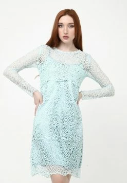 Madam-T GALERI - Robe Fourreau - Hellgrün