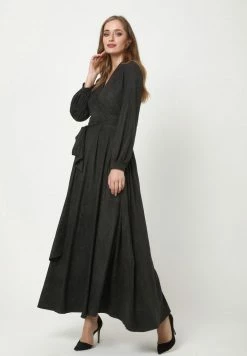 Madam-T PHACELIA - Robe Longue - Schwarz -Madam-T Soldes 2022 92784f63fdca4d9cb7fd88e1ad237157