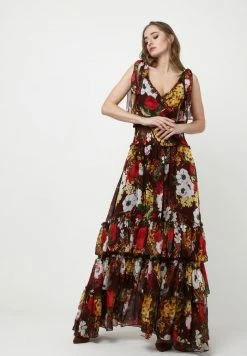 Madam-T Soldes 2022 41 Madam-T Robe Longue - Wein Rot, Rot