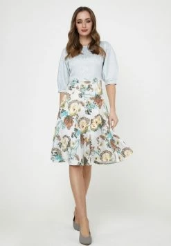 Madam-T Robe De Jour - Hellblau Braun -Madam-T Soldes 2022 93352f7b86874ed2b2db5968d949ae36