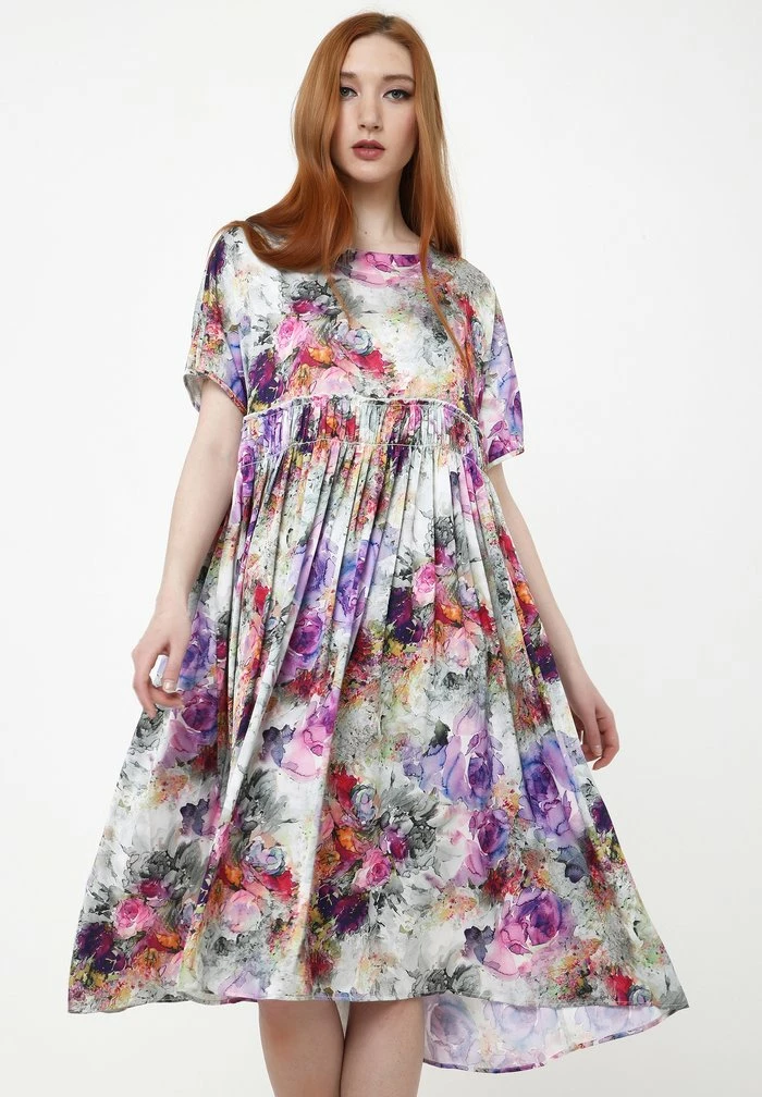 Madam-T OFELIA - Robe De Jour - Grau, Lila 7 Madam-T OFELIA - Robe De Jour - Grau, Lila – Image 7