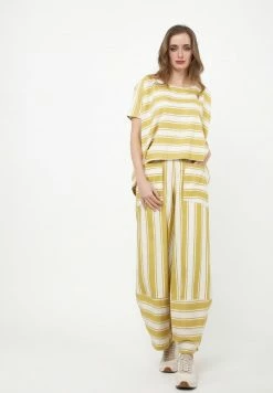 Madam-T SHARON - T-shirt Imprimé - Senf, Weiß -Madam-T Soldes 2022 936a733027e543c4a7d6940d7147a3e0