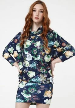 Madam-T AZARINA - Robe De Jour - Blau Grün