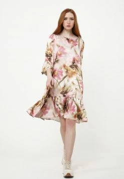 Madam-T Robe De Jour - Beige, Rosa