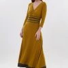 Madam-T GAVEIA - Robe Longue - Senf