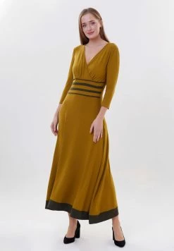 Madam-T GAVEIA - Robe Longue - Senf