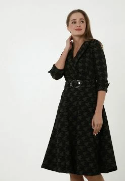 Madam-T NENSI - Robe De Jour - Schwarz, Khaki -Madam-T Soldes 2022 9497d41b68dc46758ac4a5a6c7165777