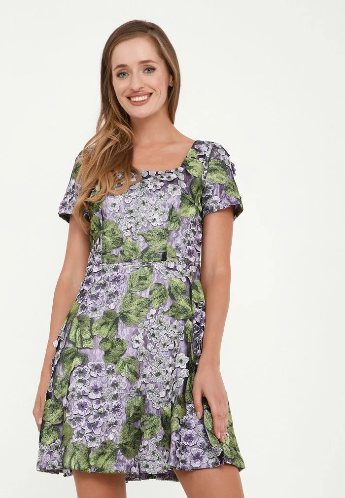 Madam-T AGAVA - Robe De Soirée - Lila, Grün 1 Madam-T AGAVA - Robe De Soirée - Lila, Grün