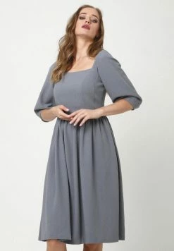 Madam-T CHANTALE - Robe De Jour - Lichtgrau