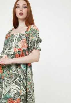 Madam-T Robe De Jour - Khaki, Koralle -Madam-T Soldes 2022 95b65d89f159417bbf25e9c8a6faff9c