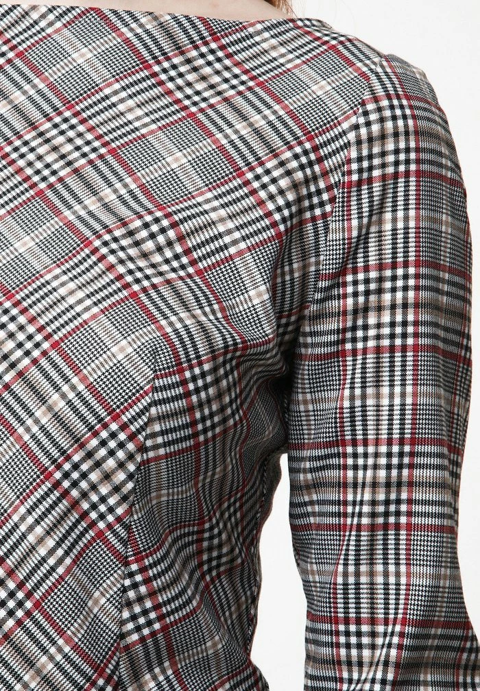 Madam-T Robe De Jour - Grau/ Weinrot 6 Madam-T Robe De Jour - Grau/ Weinrot – Image 6