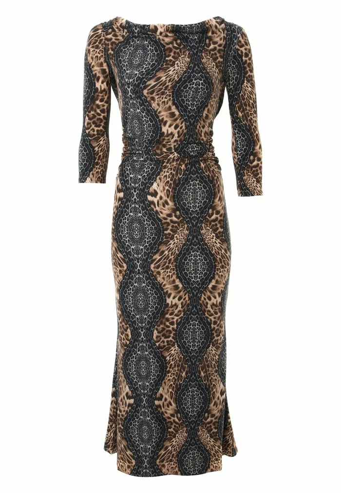 Madam-T ARAGURIA - Robe Longue - Grau, Braun 3 Madam-T ARAGURIA - Robe Longue - Grau, Braun – Image 3