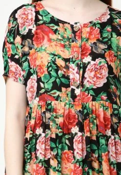 Madam-T ABELYA - Robe De Jour - Schwarz, Orange -Madam-T Soldes 2022 96662a6a89fc4b08b498dae12617d257