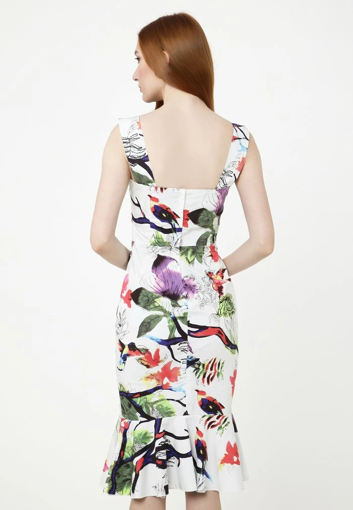 Madam-T ROMANA - Robe Fourreau - Weiß/lila 3 Madam-T ROMANA - Robe Fourreau - Weiß/lila – Image 3