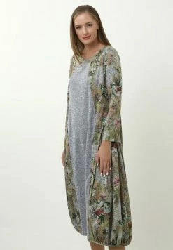 Madam-T Robe Longue - Oliv, Grau -Madam-T Soldes 2022 973ee3c989fa431f8c1cb9fe97d3997c