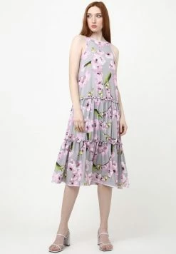 Madam-T LAZURINA - Robe De Jour - Grau, Lila -Madam-T Soldes 2022 9763cdbb0919403694dec6cbab34d36f