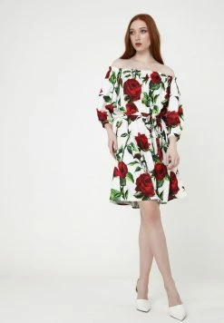 Madam-T GREENELLA - Robe De Jour - Milchig, Rot -Madam-T Soldes 2022 97d649457f474f7c9b9e6605ba70fa0f