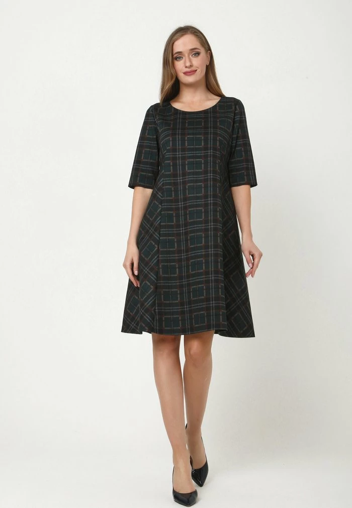 Madam-T ASIDA - Robe En Jersey - Schwarz, Grün 2 Madam-T ASIDA - Robe En Jersey - Schwarz, Grün – Image 2