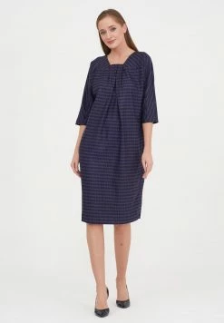 Madam-T VIKANA - Robe De Jour - Indigo Grüne Bohnen