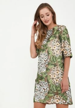 Madam-T MILANA - Robe De Jour - Grün, Orange