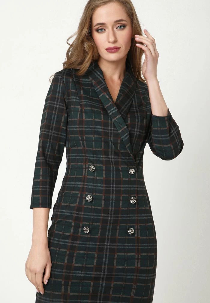 Madam-T KONTATA - Robe Fourreau - Schwarz Grün 3 Madam-T KONTATA - Robe Fourreau - Schwarz Grün – Image 3