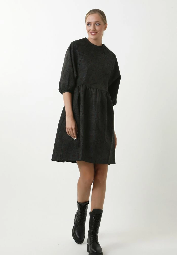 Madam-T ADAMASA - Robe De Jour - Wein Rot/grün 2 Madam-T ADAMASA - Robe De Jour - Wein Rot/grün – Image 2