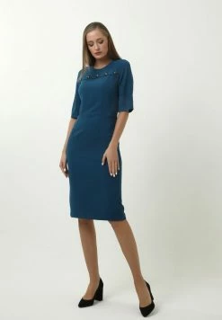 Madam-T NOELLA - Robe Fourreau - Aqua -Madam-T Soldes 2022 9a06762d32b54a1582e800143931bb22