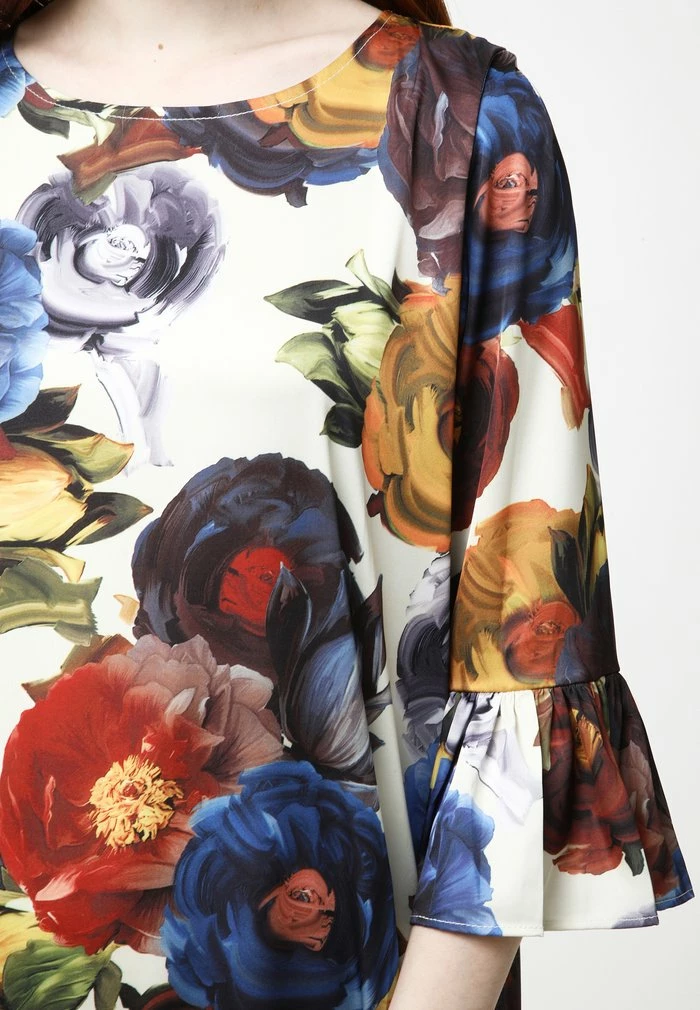 Madam-T Robe De Jour - Beige, Blau 3 Madam-T Robe De Jour - Beige, Blau – Image 3