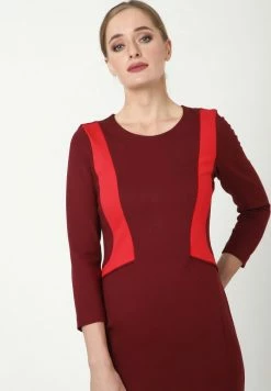 Madam-T RUTA - Robe Fourreau - Weinrot, Koralle -Madam-T Soldes 2022 9a23556b8c77458d97537a360eceae5a