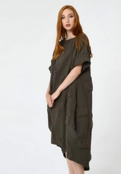 Madam-T Robe De Jour - Khaki -Madam-T Soldes 2022 9a6c0be0595b448b8974c680881ba9ba