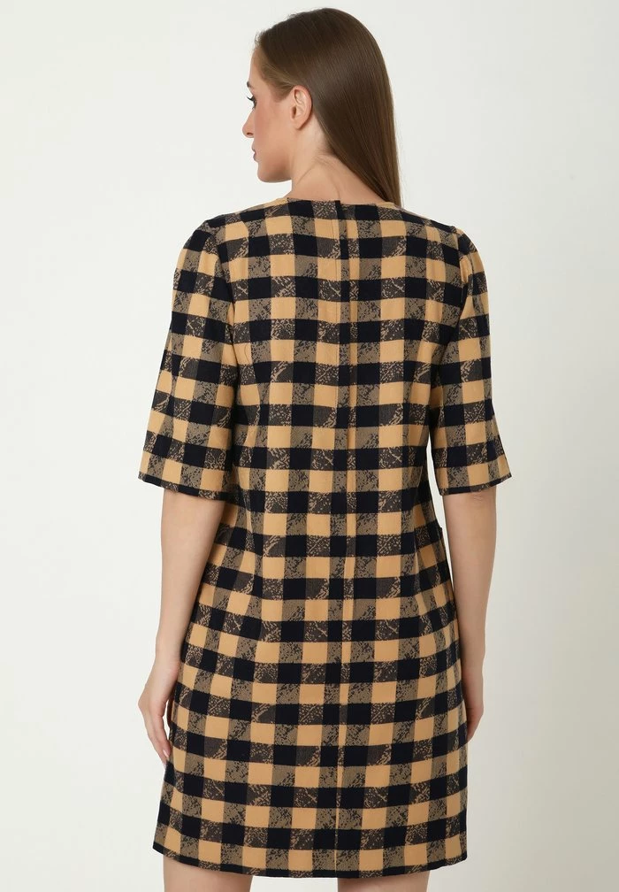 Madam-T ALLTAGSKLEID MILANIA - Robe De Jour - Beige, Blau 3 Madam-T ALLTAGSKLEID MILANIA - Robe De Jour - Beige, Blau – Image 3