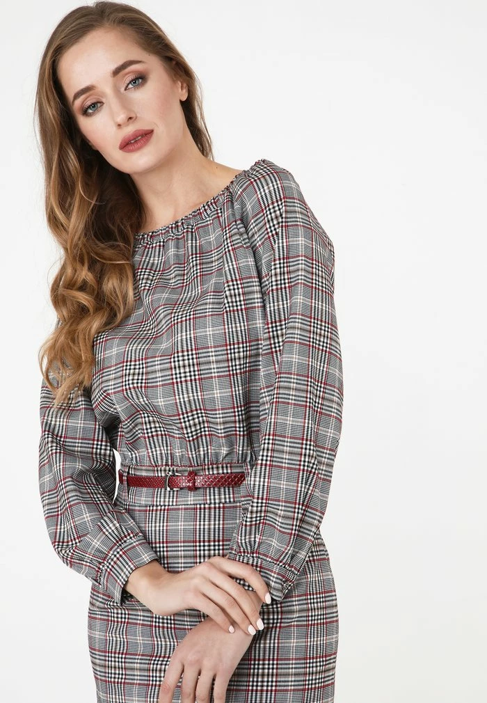 Madam-T KALIPSA - Robe Fourreau - Grünes Leder/burgund 4 Madam-T KALIPSA - Robe Fourreau - Grünes Leder/burgund – Image 4