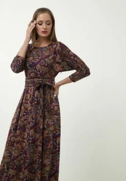 Madam-T KOMBINA - Robe Longue - Dunkelbeige Lila -Madam-T Soldes 2022 9b61d29b455e455495f148c0bb61159b