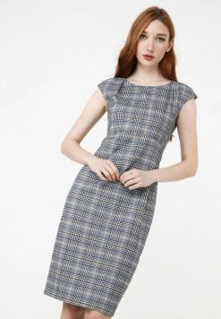 Madam-T Soldes 2022 9 Madam-T MUTALA - Robe Fourreau - Grau Indigo