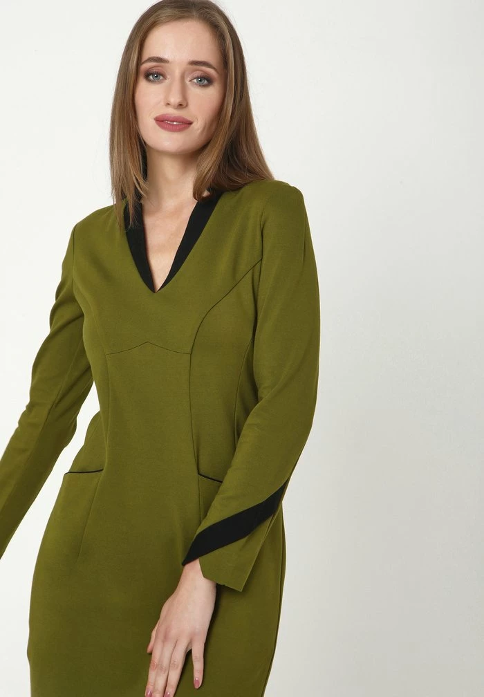 Madam-T Robe En Jersey - Khakifarben 5 Madam-T Robe En Jersey - Khakifarben – Image 5