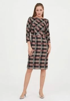 Madam-T MUARA - Robe Fourreau - Bla Askk/beige -Madam-T Soldes 2022 9bd04d78ac384d63b2f1bc6104cd2682