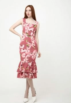 Madam-T ROMENA - Robe Fourreau - Rosa, Grün -Madam-T Soldes 2022 9cd8db11ae914af0917634d1ad055bf1