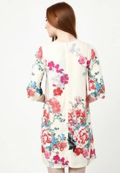 Madam-T MILANA - Robe De Jour - Beige, Rot -Madam-T Soldes 2022 9df3044e9db747af81bfa659b37a7974