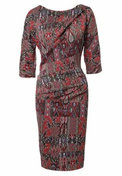 Madam-T Robe Fourreau - Terrakotta/ Khaki -Madam-T Soldes 2022 9ea2cb14b8a74db380c880857565fc20