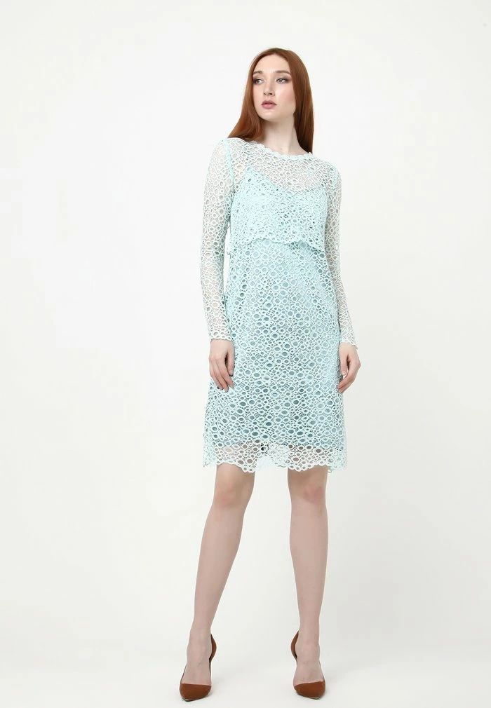 Madam-T GALERI - Robe Fourreau - Hellgrün 2 Madam-T GALERI - Robe Fourreau - Hellgrün – Image 2