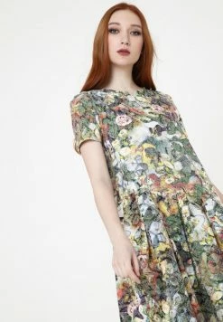 Madam-T Robe De Jour - Grün Gelb -Madam-T Soldes 2022 9f7345a633bf491988d13c8b44a43151