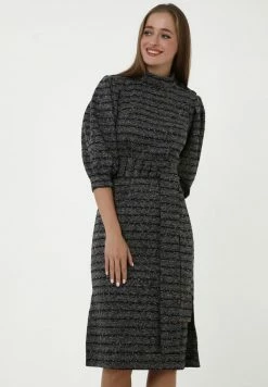 Madam-T MARENA - Robe De Jour - Grau Hellbraun