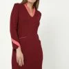 Madam-T Robe En Jersey - Weinrot