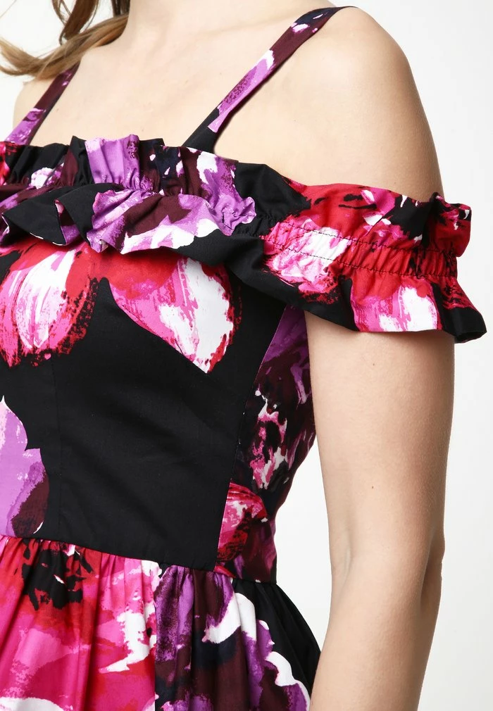 Madam-T MICHELINA - Robe De Jour - Schwarz / Himbeere 5 Madam-T MICHELINA - Robe De Jour - Schwarz / Himbeere – Image 5