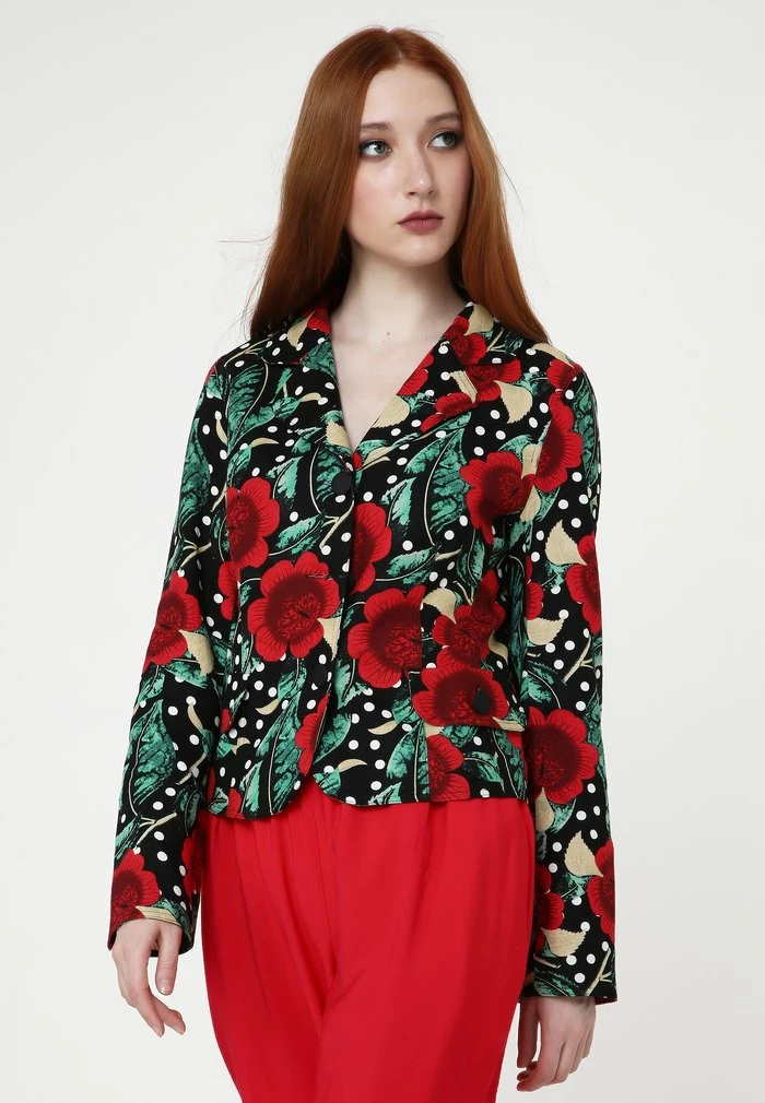 Madam-T Blazer - Schwarz Rot 1 Madam-T Blazer - Schwarz Rot