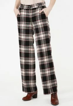 Madam-T Pantalon Classique - Schwarz Milchig