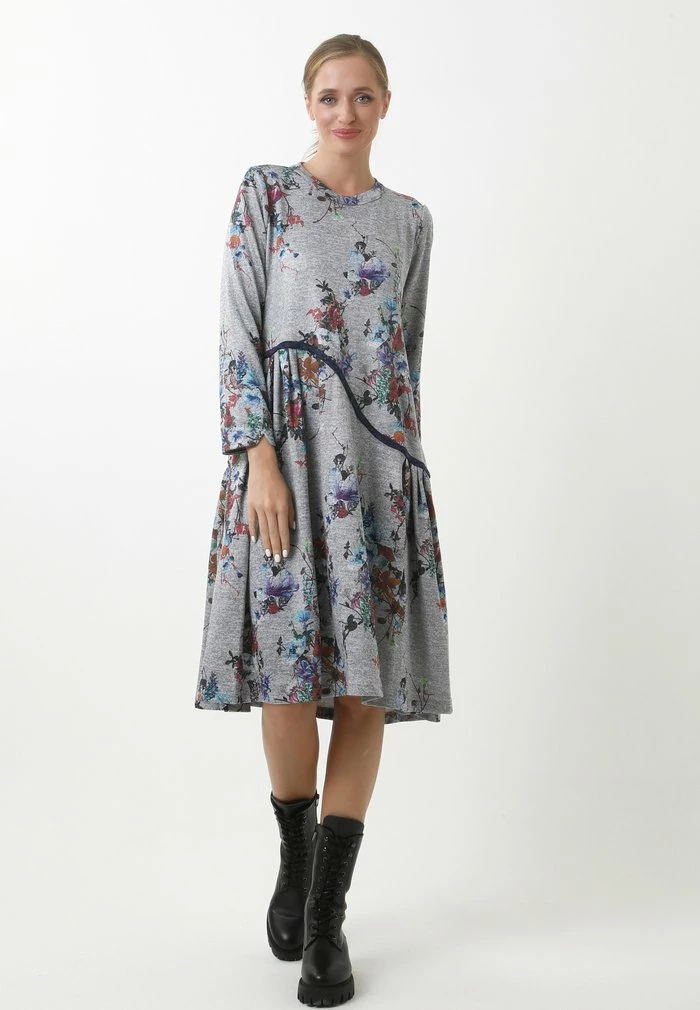 Madam-T Robe De Jour - Grau, Lila 2 Madam-T Robe De Jour - Grau, Lila – Image 2