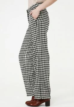 Madam-T Pantalon Classique - Weiß Schwarz -Madam-T Soldes 2022 a14d98df592d4a459c94d7ca53c3baac