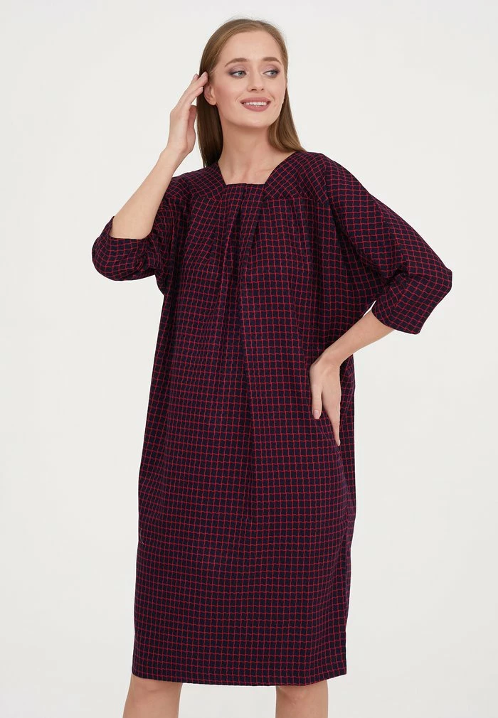 Madam-T VIKANA - Robe De Jour - Blau Rot 1 Madam-T VIKANA - Robe De Jour - Blau Rot