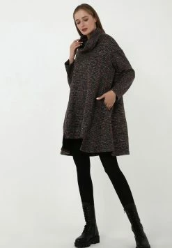 Madam-T SHELBY - Robe Pull - Dunkelgrau Rot -Madam-T Soldes 2022 a1abfe0ec522465bbf0253b900d30ace